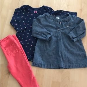 Carter’s chambray top and jeggings